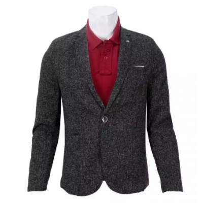 Summer Blazer For Men- Dark Grey (One Button)